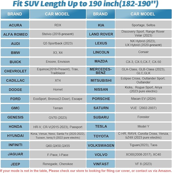 SUV Waterproof Car Covers for Automobiles All Weather Season UV Protection - Image 3