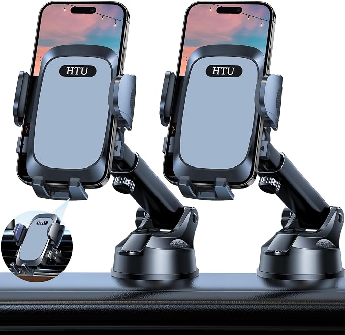 2025 Ultimate Car Phone Holder【80+LBS Strongest Suction & Military-Grade】 by HTU15yearsincarmounts