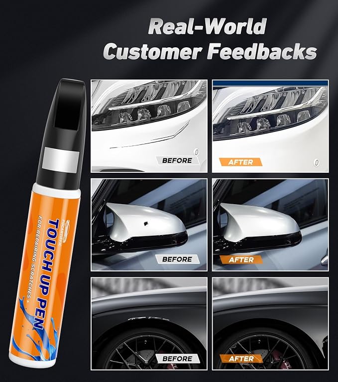 White Touch Up Paint for Car, Car Paint Scratch Repair, Auto Paint Repair Pen - Image 3