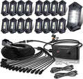 White Rock Lights, LEDMIRCY R3 Pure White LED Rock Lights Kit 16PCS by LEDMIRCY