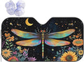 Floral Dragonfly Car Sun Shade Windshield Sunshade Foldable Front Window Shield by mutakin