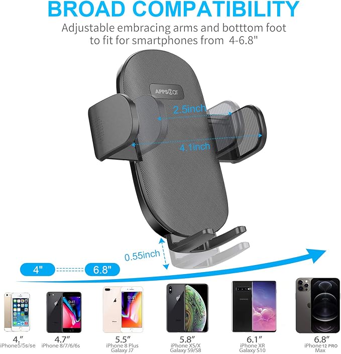 APPS2Car Car Phone Holder Mount, Dashboard/Windshield/Cell Phone Holder - Image 5