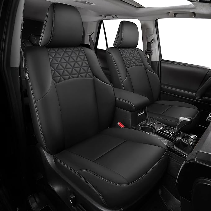 Seat Covers for Toyota 4Runner 2011-2024, Faux Leather Car Seat Cover Full Set by FEINEPRO