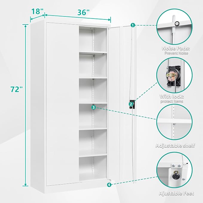 Wide & Deep Metal Storage Storage Cabinet - Image 2