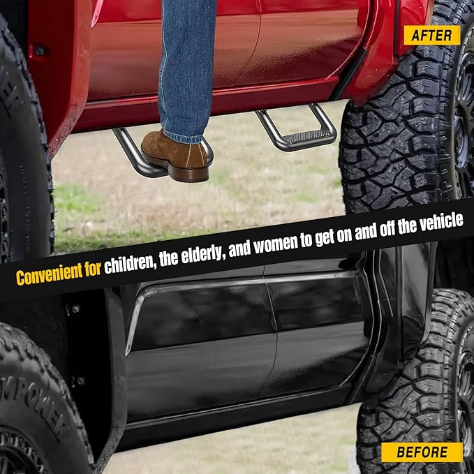 Nilight Universal Side Step Slip-Proof Aluminum Side Hoop Steps Nerf Bars - Image 8