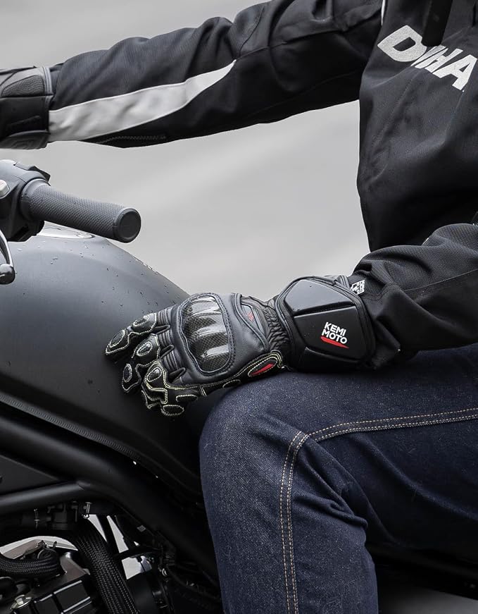 KEMIMOTO Leather Motorcycle Gloves - Image 8
