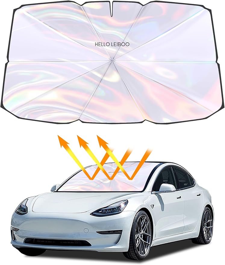 helloleiboo 5  Car Windshield Sun Shade Umbrella, Colorful by helloleiboo