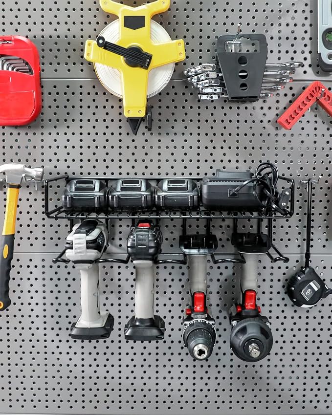 Heavy Duty Tool Organizer, 4 Wall Mount Anchors, 3.95" Between Slots, Sturdy - Image 6
