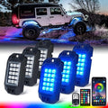 Xprite Bluetooth RGB LED Rock Lights Kit, Motorcycles, Boats by XPRITE