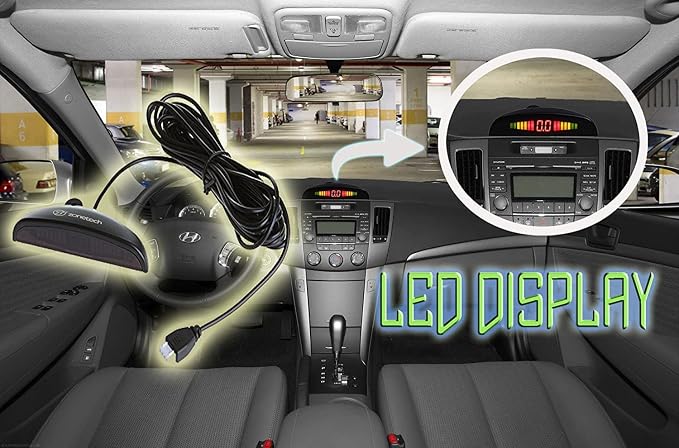 ZONETECH New 4 Parking Sensors LED Display Car Reverse Backup Radar System 10 - Image 7