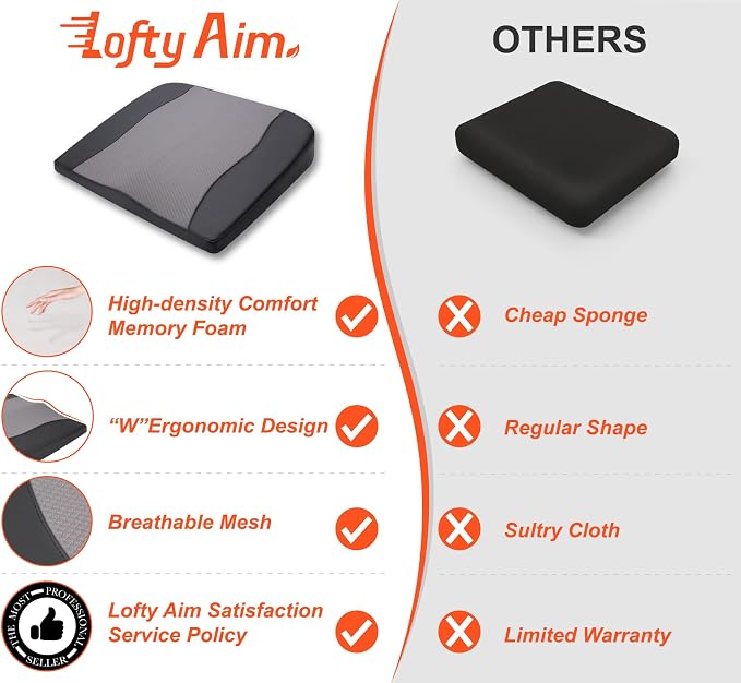 Car Seat Cushion, Comfort Memory Foam Car Cushions - Image 8