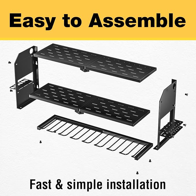 YYR Power Tool Organizer Wall Mount, Cordless Drill and Battery Holder - Image 9