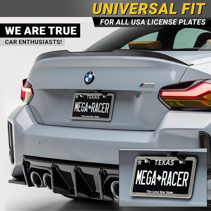 Premium Slim Polished Mirror Chrome License Plate Frames – 2 Pack, Rust-Free - Image 3