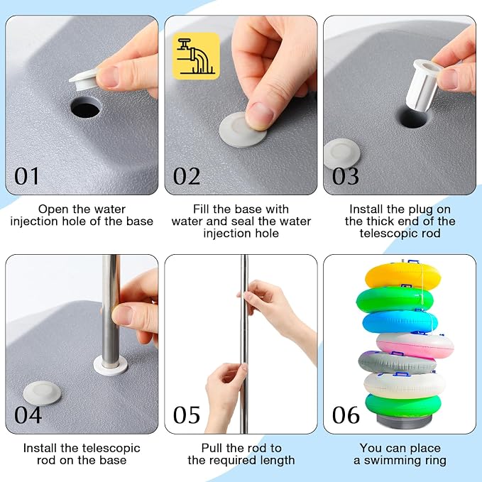 Pool Float Storage Rack 13 x 78 Inch Pool Float Holder Stainless Steel - Image 4