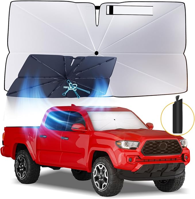 Windshield Sun Shade Umbrella: for Toyota-Tacoma-2016-2024 2025- Front Car by HIMUMOY