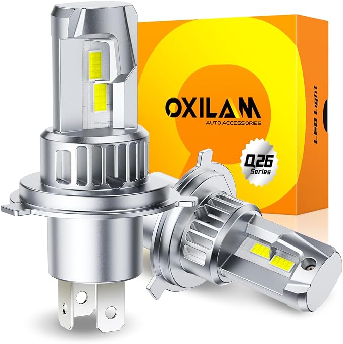 OXILAM H4 9003 Light Bulb, 20000LM 600% Brighter, 6500K Cool White, Mini 1:1 by OXILAMDIRECT