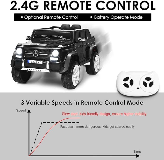 HONEY JOY Ride On Truck, Licensed Mercedes-Benz Maybach G650 Battery Powered - Image 2