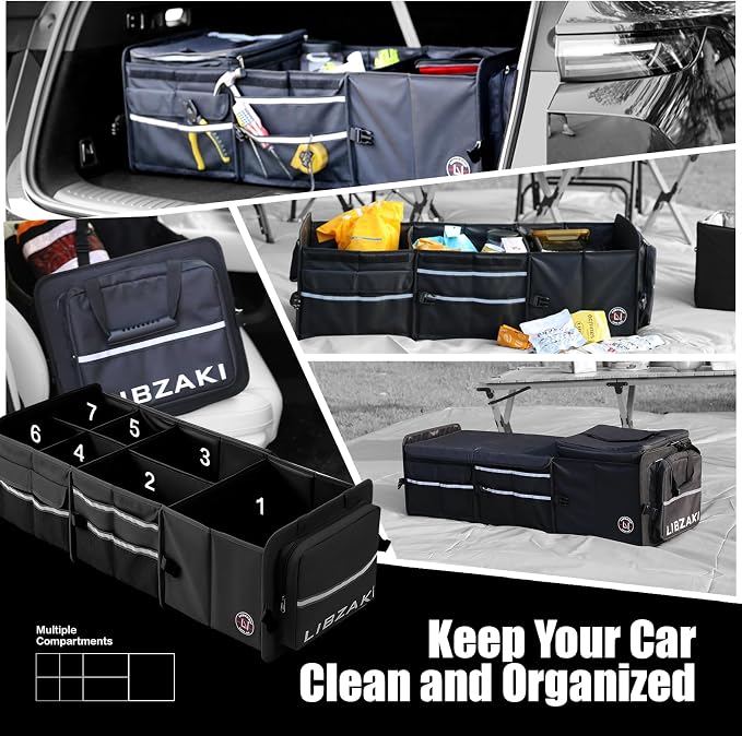 LIBZAKI Oversize 4 in 1 Car Trunk Storage Organizer - Image 7
