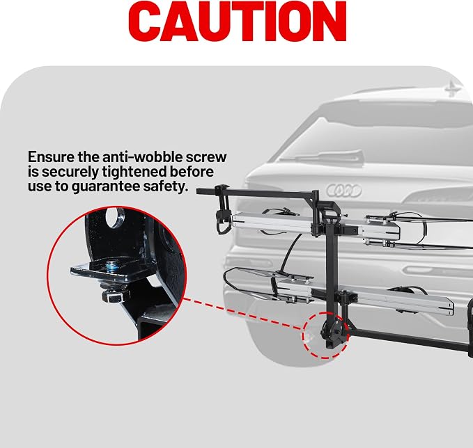 200 lbs. Hitch Mount Bike Rack, fits Cars, Trailers - Image 7