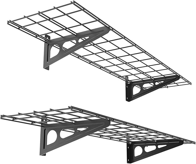 FLEXIMOUNTS 2-Pack 1x4ft 12-inch-by-48-inch Wall Shelf Garage Storage Rack Wall by FLEXIMOUNTS