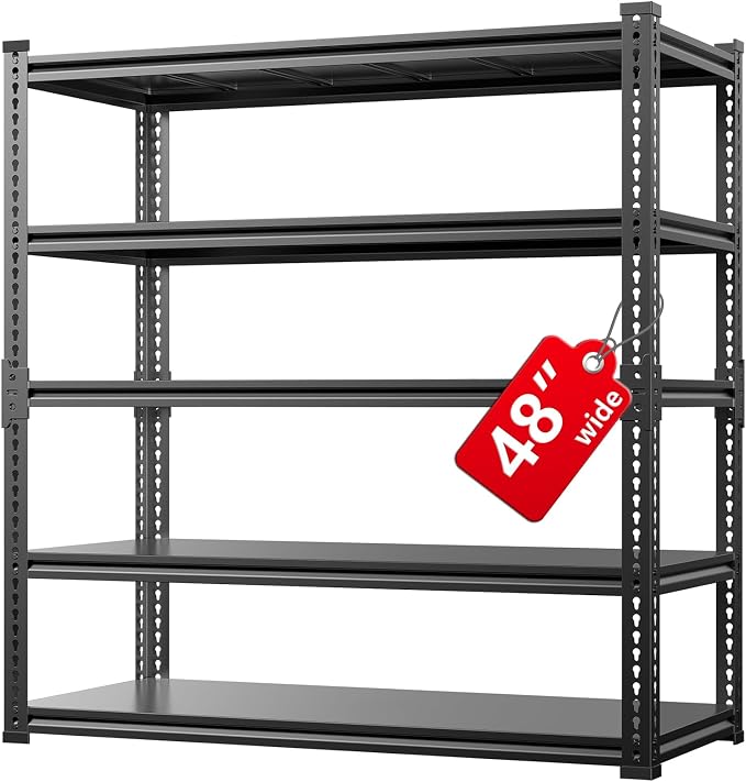 Garage Shelving, Boltless Assembly, Adjustable Large Garage Storage Shelves by Lauxery