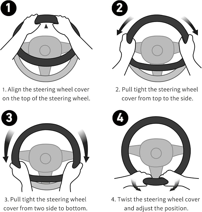 Soft Car Steering Wheel Cover for Sedan, Warm Luxury Velvet, Anti Slip - Image 8