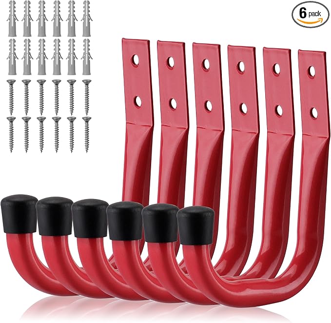 HORUSDY 6 Pack Garage Hooks, Utility Hooks, Garage Hook Heavy Duty Wall Hook by HORUSDY