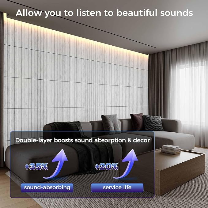 8 Pack Large Soundproof Wall Panels, 15.7 x 15.7 x 0.47 in Sound Proof Foam - Image 3