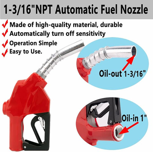 1-3/16"Automatic Fuel Nozzle, Car Fuel Filling Nozzle, Auto Shut-Off Fuel Nozzle - Image 2