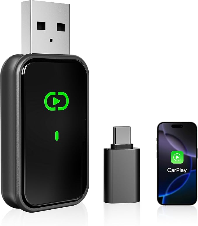 Wireless CarPlay Adapter 2025 Mini Size Multi-User Dongle Seamless Car by Unknown