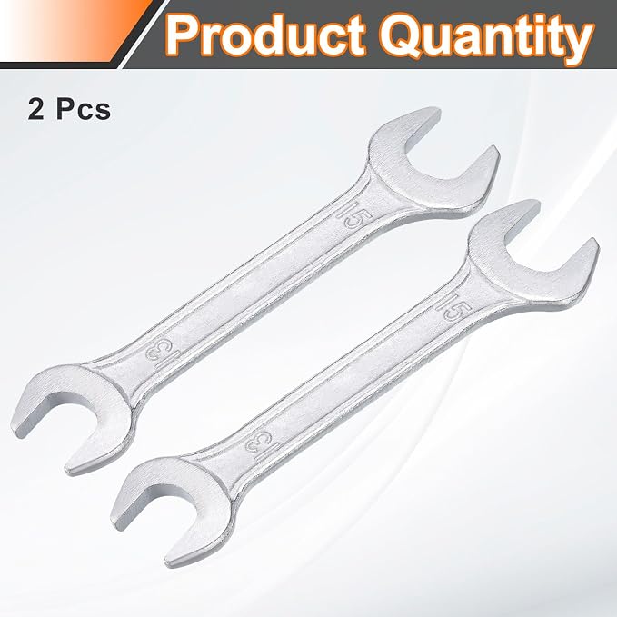 HARFINGTON 2pcs Double Open End Wrench 13mm x 15mm Metric 15 Degree Offset - Image 3