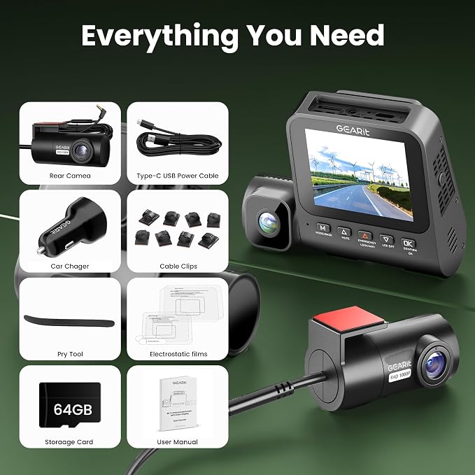 GEARit 3-Channel Dash Cam - Image 9