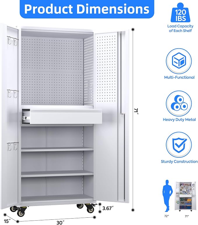 71" H Garage Storage Cabinet - Image 3