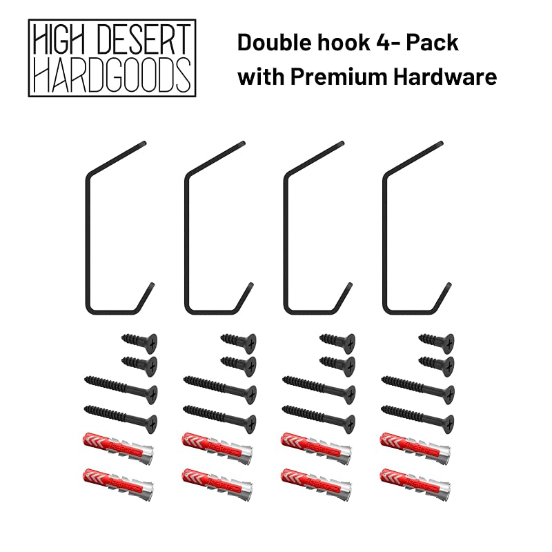 Wall Hooks Double Hook 4-Pack - Image 5