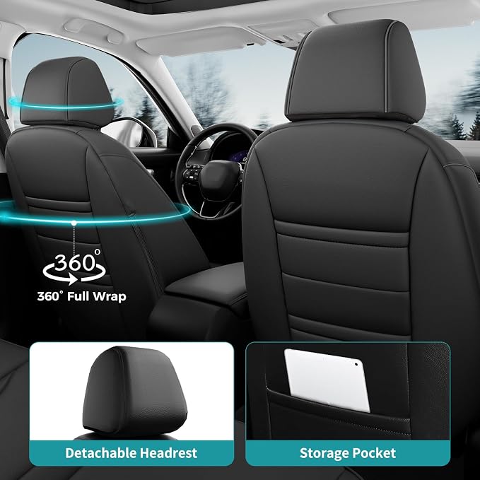 Seat Covers for Honda Civic Sedan 4DR Sedan LX 2022 2023 2024 2025.Faux Leather - Image 7