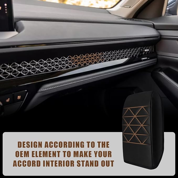Muslogy for Accord 2025 2024 2023 Center Console Cover Armrest Pad Vegan - Image 2