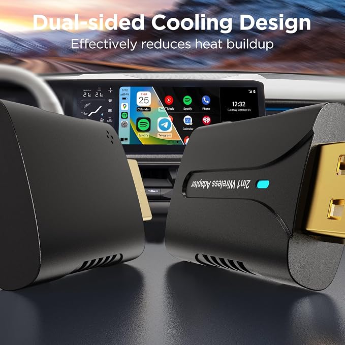 2in1 CarPlay Android Auto Wireless Adapter, Mini Car Play Cars Stick, Fast Auto - Image 6