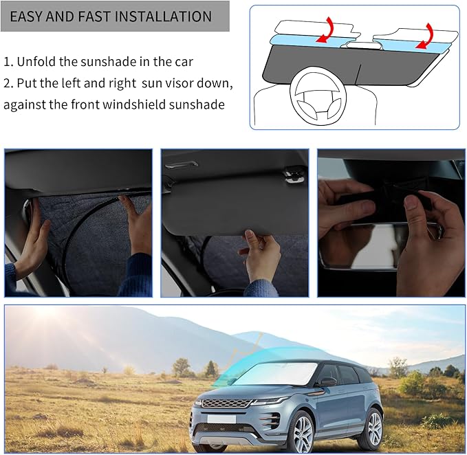INSAUTO for Outback 2024 Window Sunshade Windshield Sun Shade for 2020-2023 - Image 4