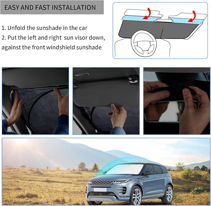 Sunshade Windshield Sun Shade for Kia K5 2021-2026 K900 Stinger Accessories - Image 4