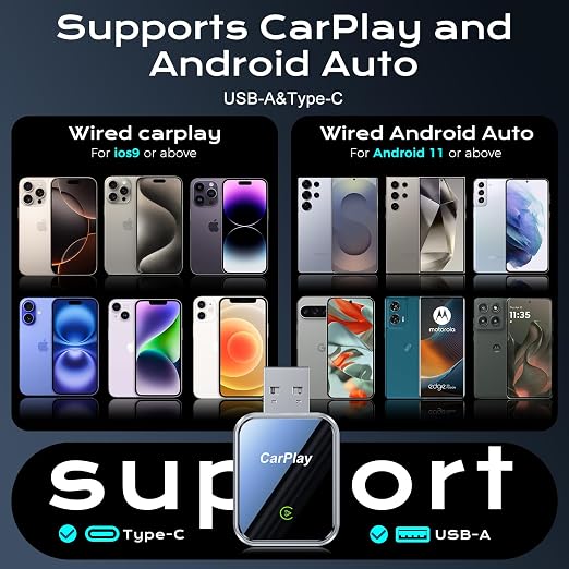 CarPlay Wireless Adapter for iPhone & Android Auto, Plug and Play Mini Size 2 - Image 7