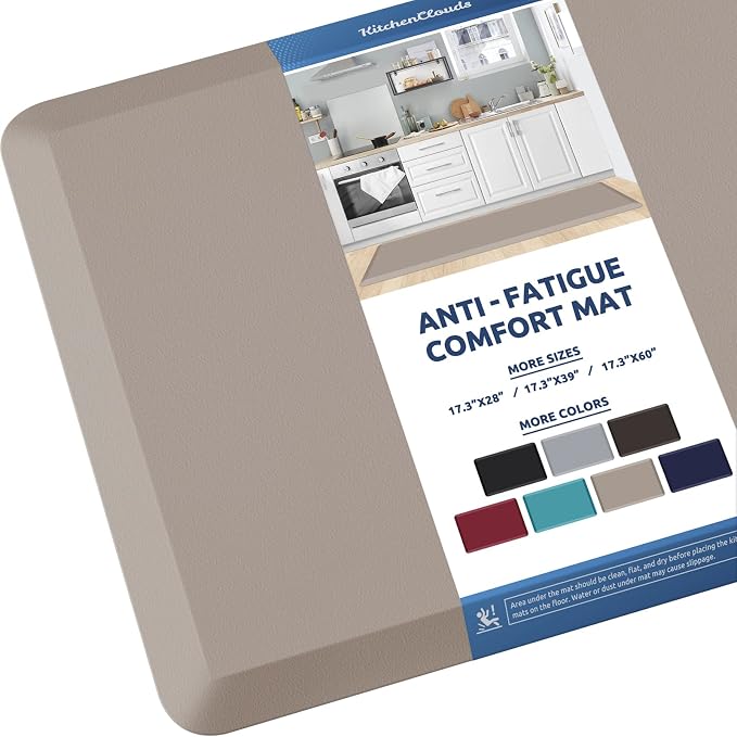 KitchenClouds Kitchen Mat Cushioned Anti Fatigue Kitchen Rug 17.3"x60" by KitchenClouds