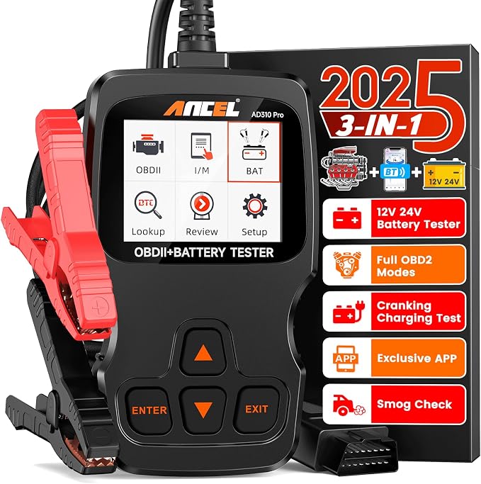 ANCEL AD310 Pro OBD2 Scanner Diagnostic Tool & Car Battery Tester & Bluetooth by ANCEL