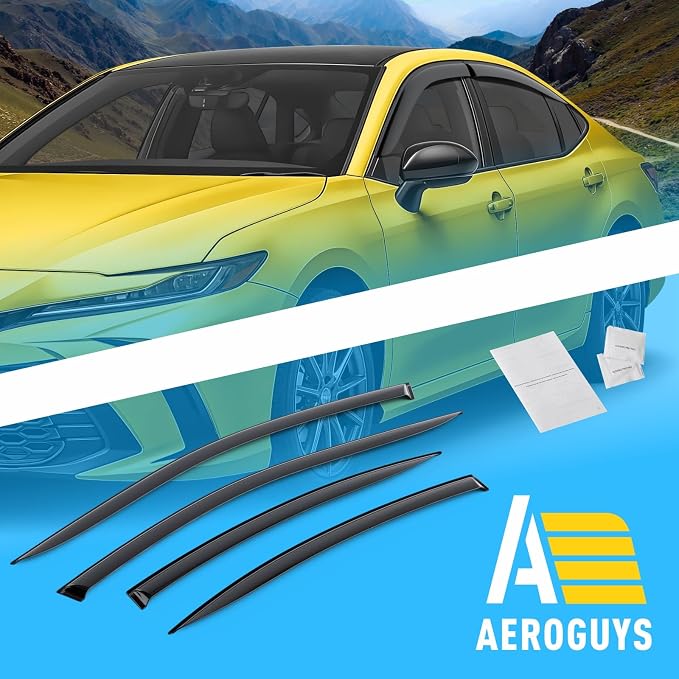 Extra Durable Window Deflectors Tape-On Window Visors Rain Guards Fit - Image 8