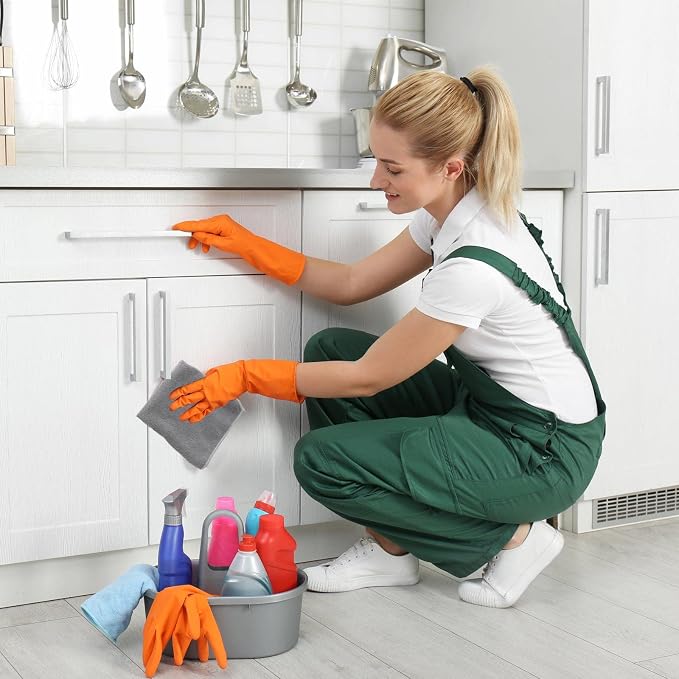 Tenare 100 Pack 12'' x 12'' Microfiber Cleaning Cloths Reusable Cleaning Rags - Image 5
