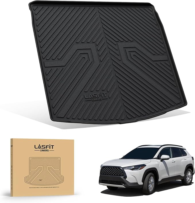 LASFIT Cargo Mat for Toyota Corolla Cross 2022-2025, Custom Fit All-Weather TPE - Image 2