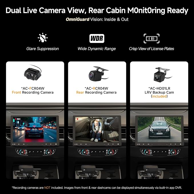 10" Android Car Stereo for Double Din & Single Din, Floating Screen Head Unit - Image 4