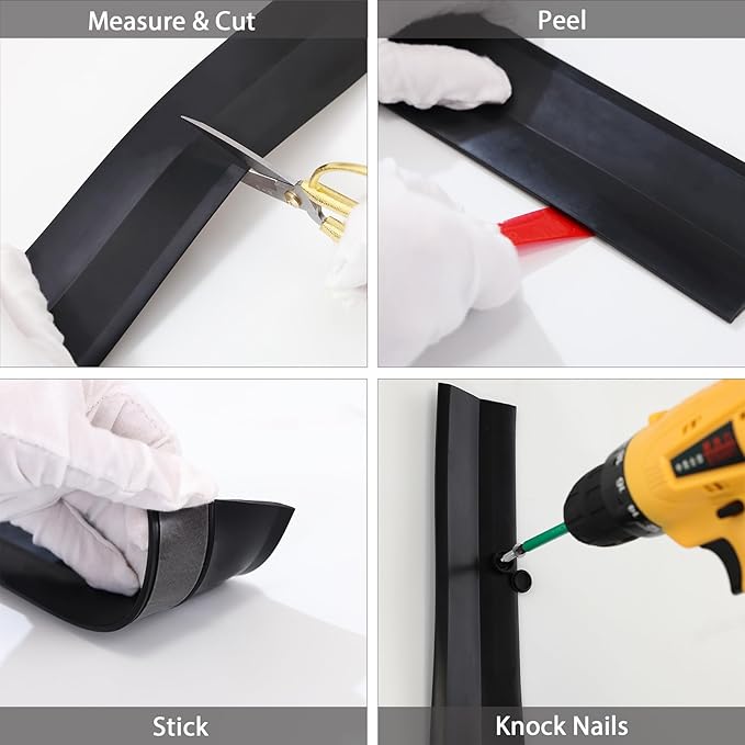 Gaahing Garage Door Top and Sides Seal Strip, Universal Weather Stripping - Image 7