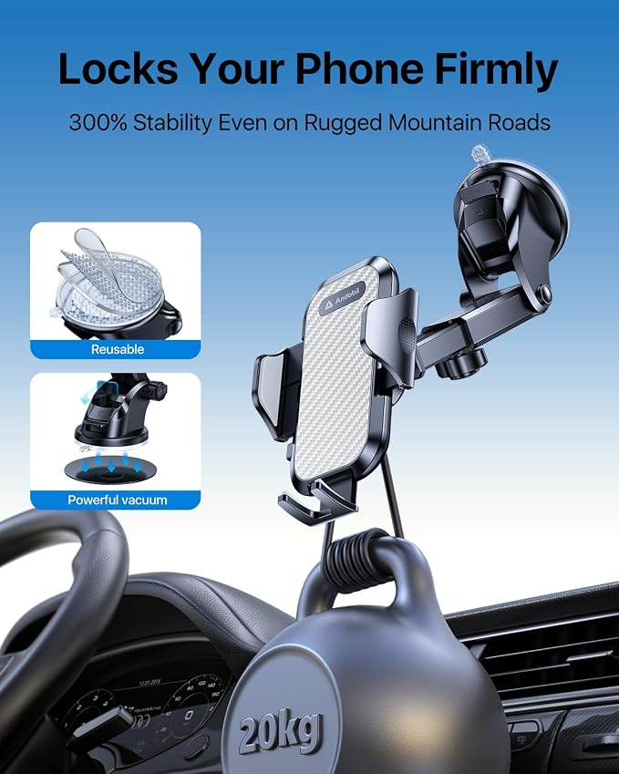 andobil Car Phone Holder Mount Military-Grade Phone Holders - Image 3