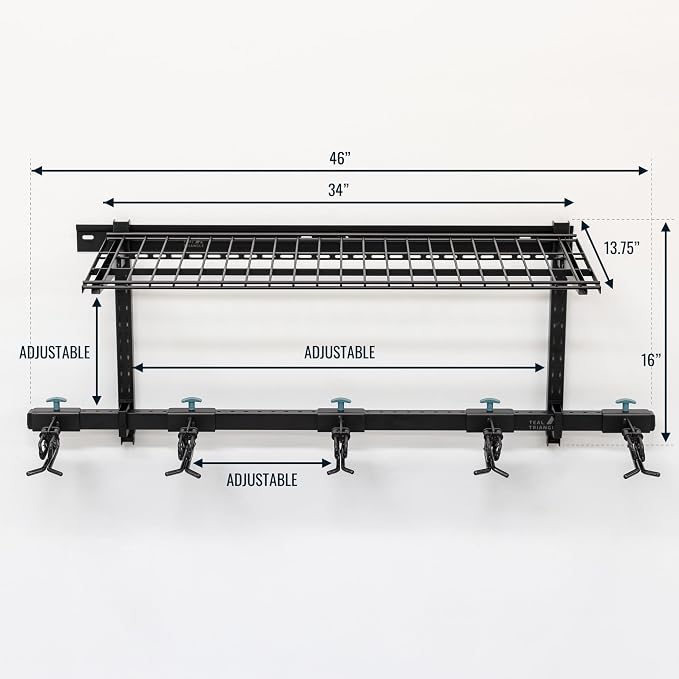 StoreYourBoard Lone Peak Ski Storage Rack and Wall Shelf, Holds 5 Pairs of Skis - Image 4