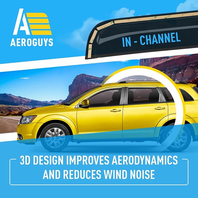 Extra Durable Window Deflectors in-Channel Window Visors Rain Guards Fit - Image 4